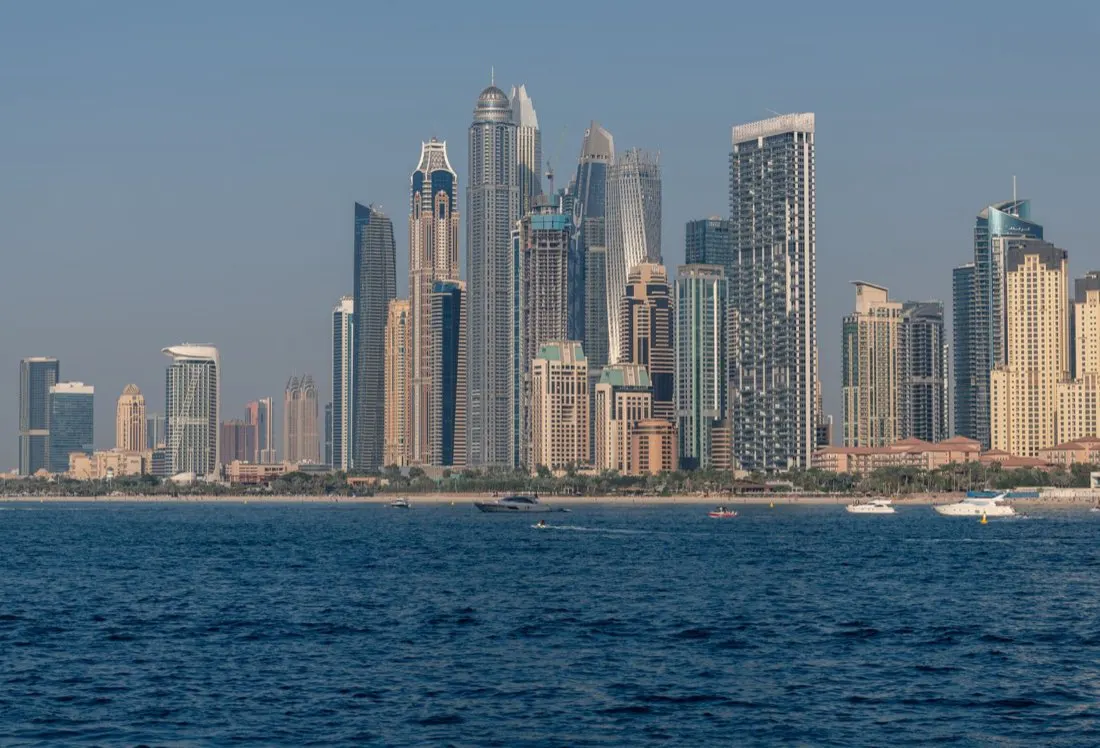 Dubai Marina skyline along the waterfront