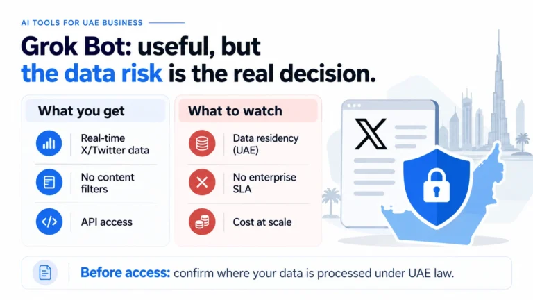 Grok Bot for UAE businesses: what you get vs what to watch, including data residency risk